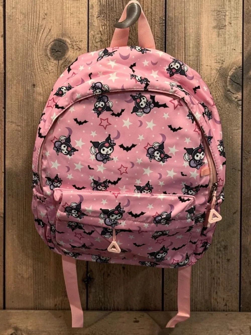 Kuromi 4pc set small zipper tote, phone cross body, zipper pouch, & pencil case